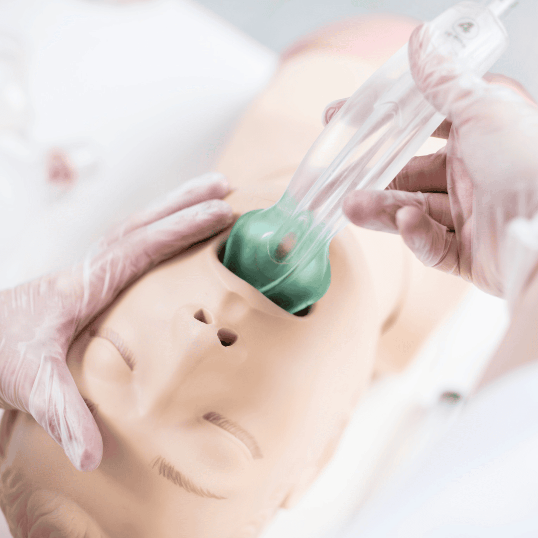 Insertion of an i-gel airway into a manikin